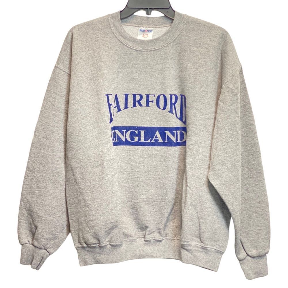 Women's Large Pullover Sweatshirt Gray FAIRFORD ENGLAND